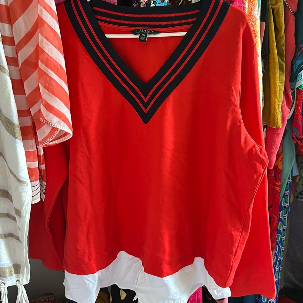 Ralph Lauren Plus Size 2X Layer Top